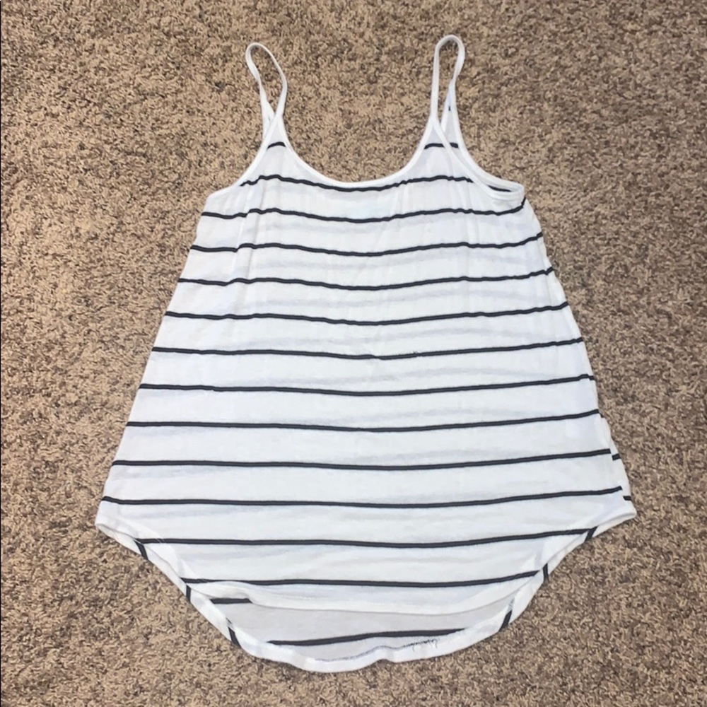 Maurices Black and White High-Low Tank Top